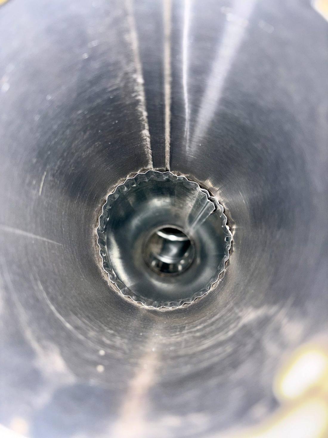 Same dryer vent duct fully cleared after cleaning